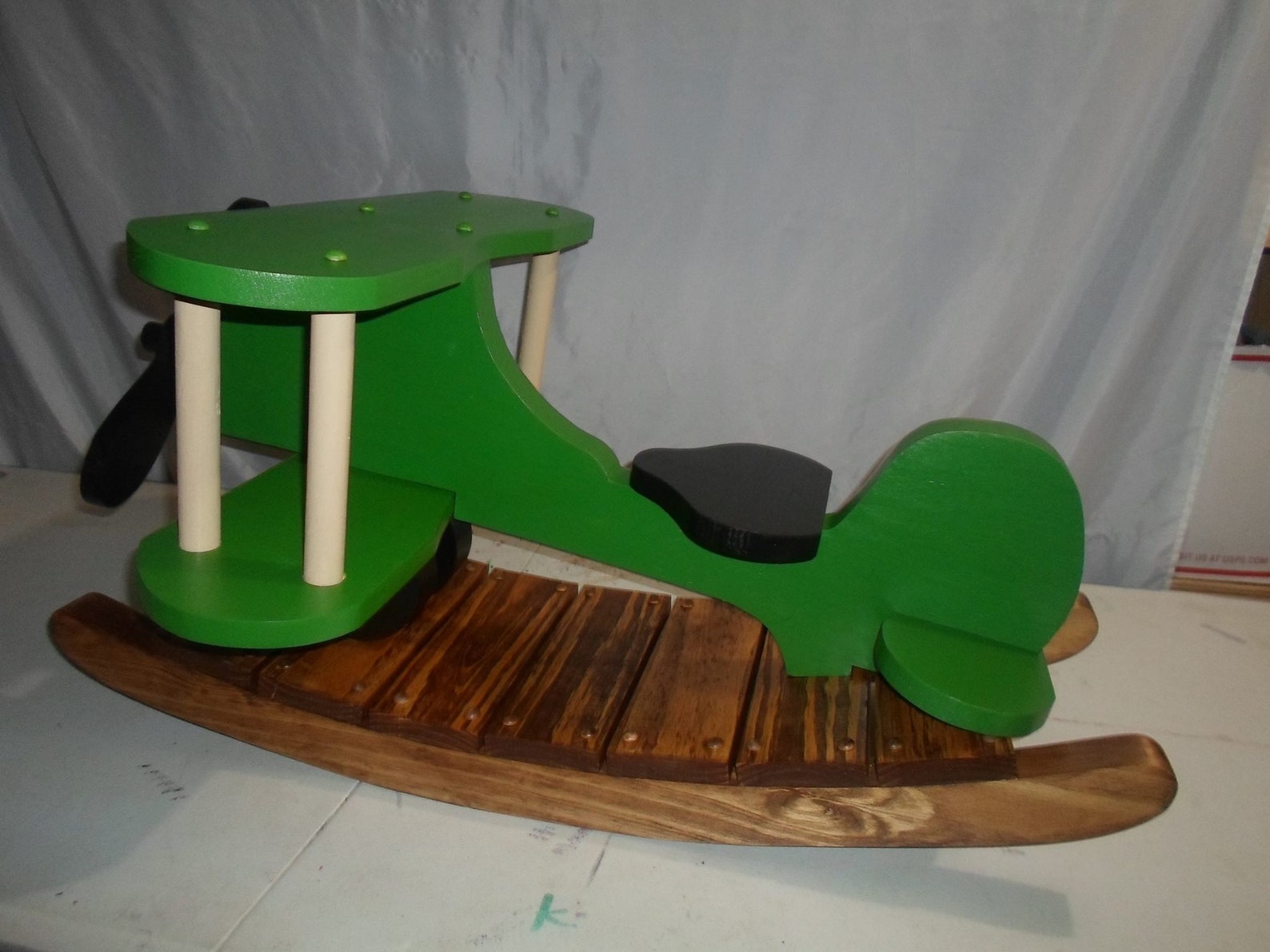 Airplane Wooden Baby Rocking Chair Baby Rocker Toy Ride On Etsy