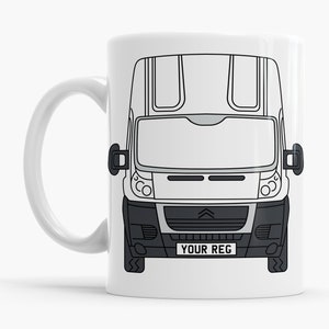 Citroen Relay Camper Van Mug | Multiple Colours | Personalised Reg Plate | Campervan Gift