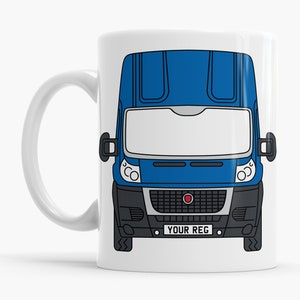 Fiat Ducato Camper Van Mug | Multiple Colours | Personalised Reg Plate | Campervan Gift