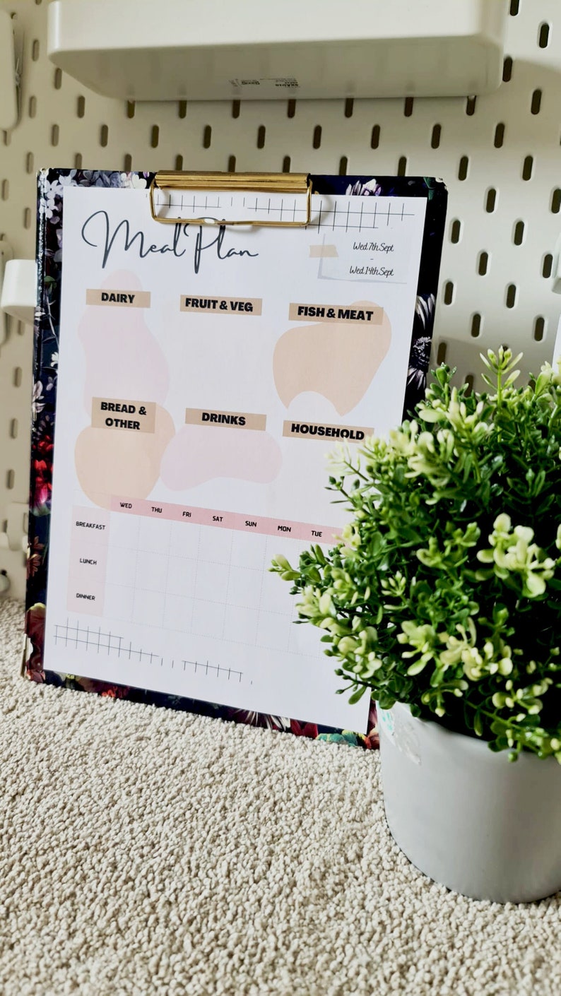 Meal Plan Shopping List Template Etsy Meal Plan Shopping List Template Etsy