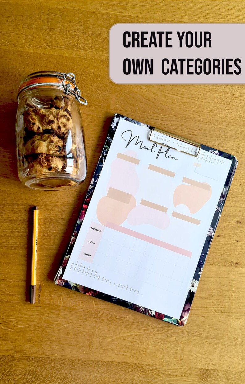 Meal Plan Shopping List Template Etsy Meal Plan Shopping List Template Etsy