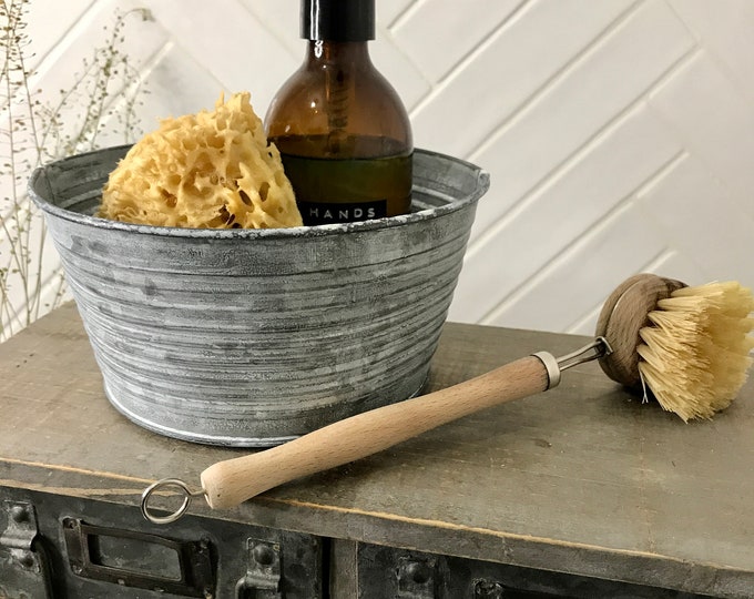 Vintage Zinkwaschbecken Ovale Metallschale mit zwei Griffen | Etsy