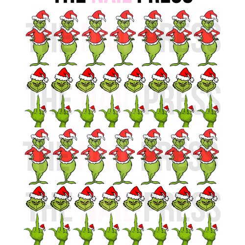 Rainbow Metallic Christmas Nail Stickers Etsy