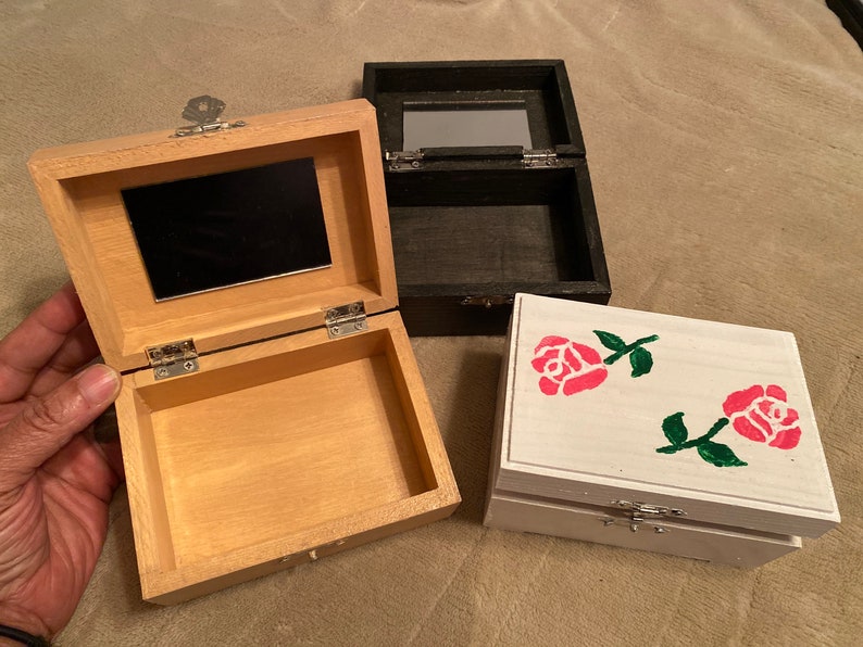 Wooden jewelry boxes