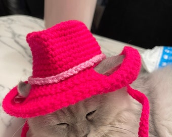 Pink Cowboy hat for pet