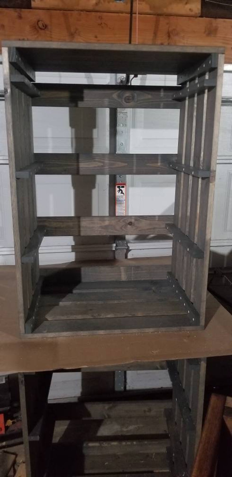 Rustic Wooden 3 Laundry Basket Holder Hamper Storage Etsy