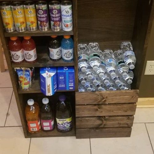 Rustic Wooden Drink Food Storage Shelf Pantry Etsy