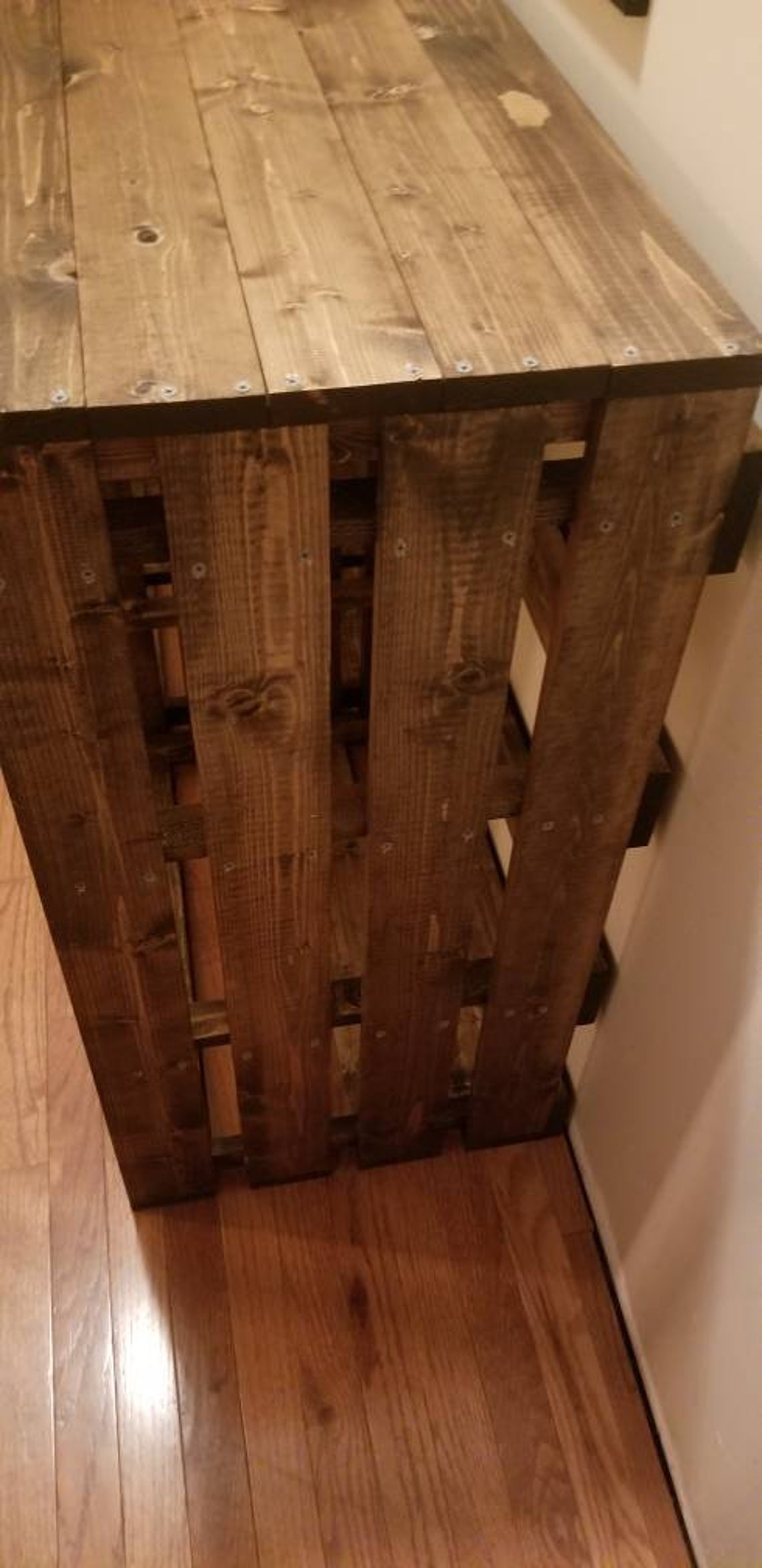 Rustic Wooden 3 Laundry Basket Holder Hamper Storage Etsy