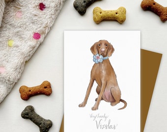 Greeting Card - Very Lovely Vizslas