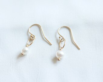 14k Gold-Filled Freshwater Pearl Dangle Earrings