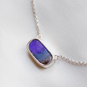 Australian Boulder Opal Pendant in Sterling Silver | Ocean Opal Necklace | Real Australian Opal