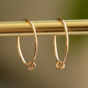 14k Gold-Filled Hoops | Simple Hoop Earrings | Everyday Gold-Filled Hoops | Lightweight Hoops | Small Hoop Earrings