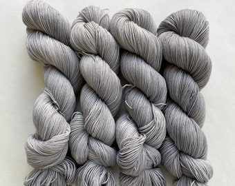 Hand dye fingering/sock weight yarn, “Silver Fox”
