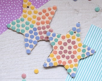 Crafty You Crafty Me: Mosaic Stars Craft Kit, Adults Craft kits, Mosaic Kit, Star decoration, Christmas craft kit, Rainbow star, Made in UK