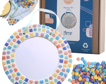 Crafty You Crafty Me: Mosaic Mirror Kit, DIY Craft Kit, Make it yourself Mirror, Craft Gift for Teen, Creative Gift, Made in UK