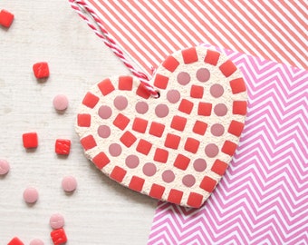 Crafty You Crafty Me: Red Mosaic Heart Kit, Beginners mosaic kit, Mothers day crafts for kids, Mosaic craft kit, Made in UK