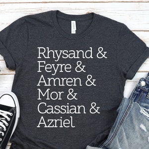 The Night Court Squad T-shirt, A Court of Thorns and Roses- Rhysand, Feyre, Amren, Mor, Cassian, Azriel-Night Court Shirt- Tv Show Tee