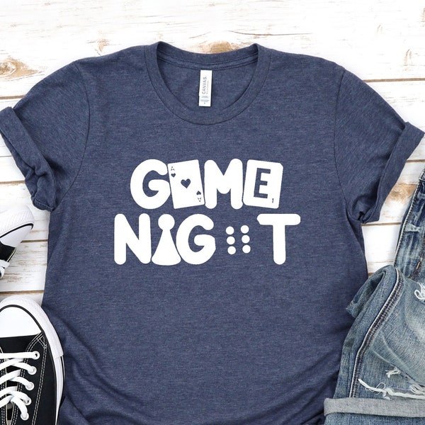 Game Night Shirt, My Favorite Night Saying, Board Game Shirt, Family Game Night, Dice Game Shirt, Group Game Night Shirt, Card Games Shirt