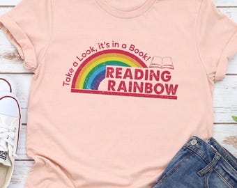 Reading Rainbow T-Shirt: Retro Book Lover Shirt