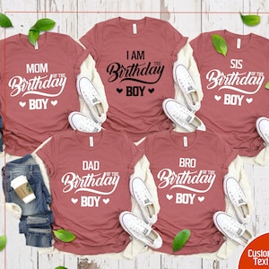 I am the Birthday Boy Shirt, Birthday Group Shirts, Mom of the Birthday Boy,Boy Matching Birthday Shirts, Family of the Birthday Boy Shirts