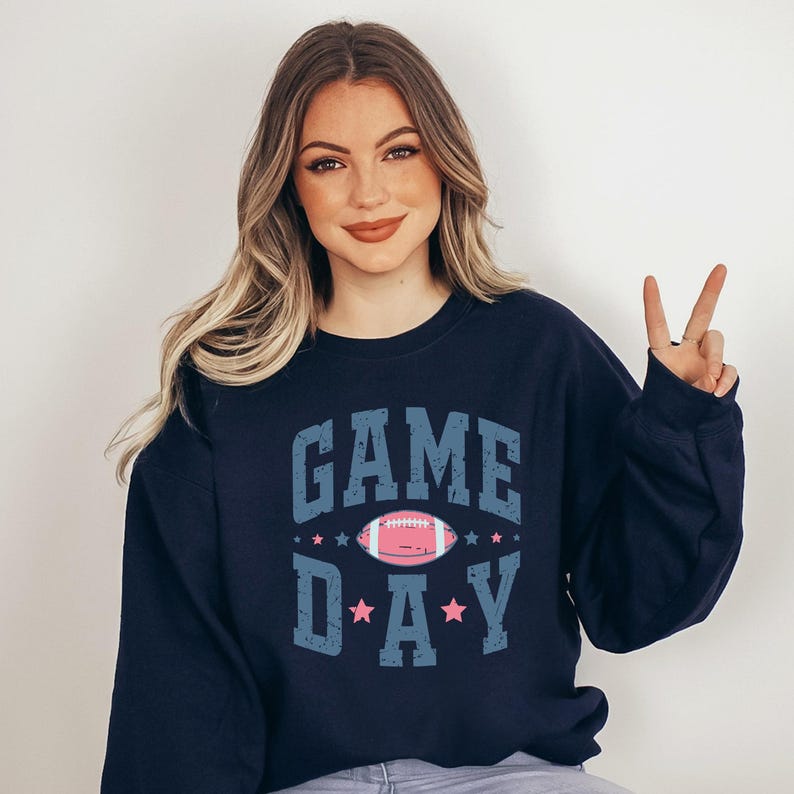 Game Day Sweatshirt: Women's Football Sweater, Trendy Mom Tee image 7