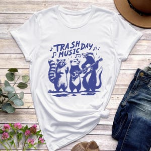 Trash Music Day Shirt, Local Street Cats Tee, Opossum Lover Shirt, Funny Possum Shirt, Funny Raccoon Shirt, Gift for Band, Gift for Musician