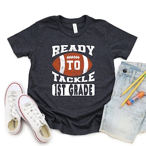 First Grade Shirt, Back to School Tee, First Day Of School, 1st Grade Shirt, Boys Second Grade, Boys Football Tee, Personalized School Gift