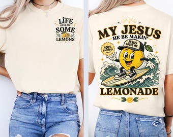Comfort Colors® Lemonade Surf Shirt, Cute Toddler and Baby Shirt, Life Gave Me Some Lemons Kids Christian Tee