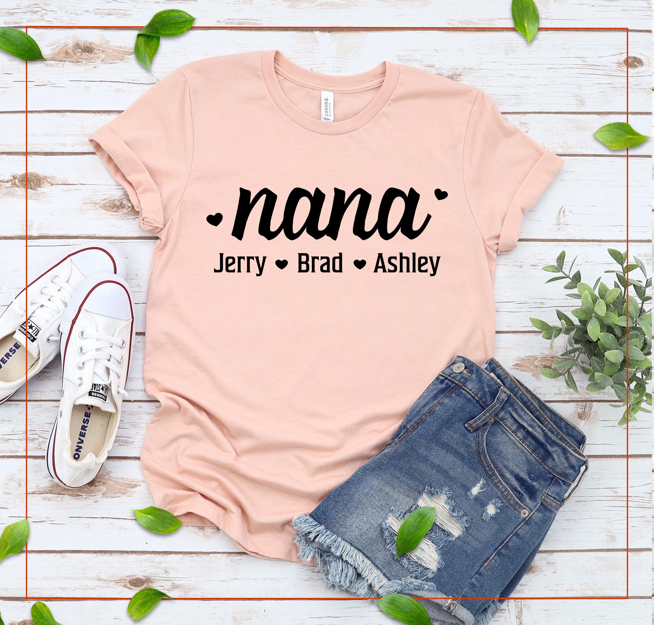 Nana ShirtPersonalized Nana ShirtNana Shirt with Grandkids Etsy