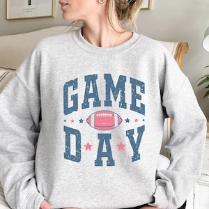Game Day Sweatshirt, Cute Women&#39;s Football Sweater, Sunday Sweatshirt, Football Sweatshirt for Women, Trendy Football Mom, Sunday Football