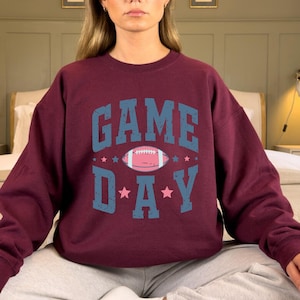 Game Day Sweatshirt: Women's Football Sweater, Trendy Mom Tee image 2