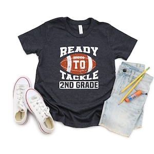 Second Grade Shirt, Back to School Tee, First Day Of School, 2nd Grade Shirt, Boys Second Grade, Boys Football Tee, Personalized School Gift