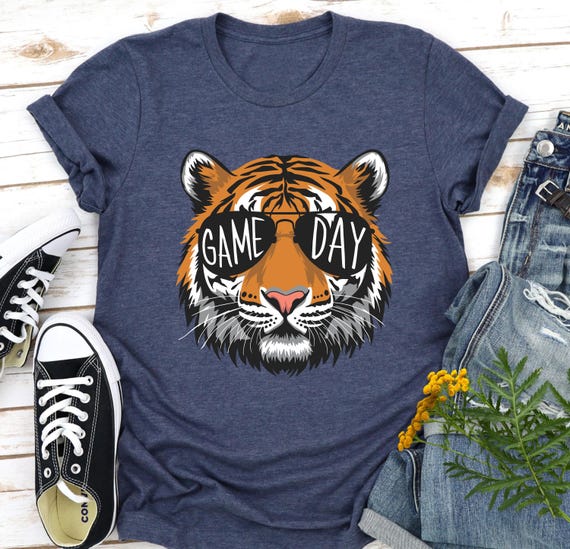 Retro Tigers Mascot Game Day Shirt: Football Mom Tee - Etsy
