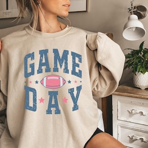 Game Day Sweatshirt: Women's Football Sweater, Trendy Mom Tee image 8