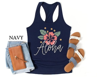 Aloha Tank Top, Beach Tank Top, Hawaii Tank Top, Hawaii Trip Tee, Aloha Tee for Women, Hawaii Family Vacation Tee, Cute Vacation Top