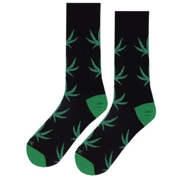 Chaussettes de cannabis Chaussettes homme Chaussettes drôles Cadeau unisexe Chaussettes cool Chaussettes mauvais œil Cadeau pour lui Cadeau pour elle Chaussettes d'amour Style unique Chaussettes femme