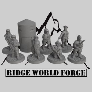 WW2 Era USA, USSR, German, and Resistance soldiers - 28mm - Dungeons and Dragons - Pathfinder - Resin 3d printed