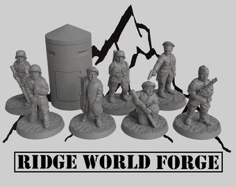 WW2 Era USA, USSR, German, and Resistance soldiers - 28mm - Dungeons and Dragons - Pathfinder - Resin 3d printed