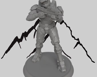 Master Chief - Halo - Statue - 1/6 scale - Pose 3 - 3d printed