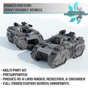 Kraken-Pattern Heavy Assault Vehicle - Sci fi/Modern - Modular - Magnet Ready