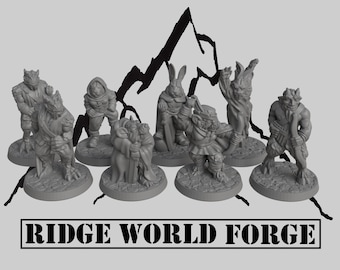 Ratflok - Satyr - Dragonborn - Harengon - 28mm - Dungeons and Dragons - Pathfinder - Resin 3d printed