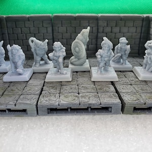 Zwerge, Halblinge und Naga - 28mm - Dungeons and Dragons - Pathfinder - Resin 3d gedruckt