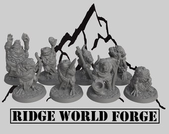 Ratfolk and Frogfolk - 28mm - Dungeons and Dragons - Pathfinder - Resin 3d printed