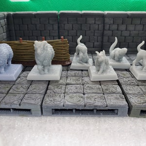Pecore, Cani e Ratti - 28mm - Dungeons and Dragons - Pathfinder - Resina stampata in 3d