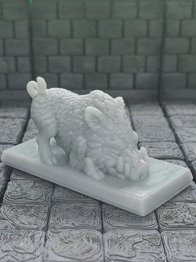 Lizards, bears, wolfs, and wild boar 28mm Dungeons and Dragons Pathfinder Resin 3d printed Wild Boar