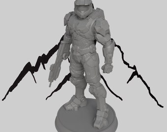 Master Chief - Halo - Statue - 1/6 scale - Pose 1 - 3d printed