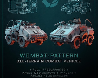 ATCV-patroon met wombatpatroon - sci-fi/modern - modulair - gereed voor magneet