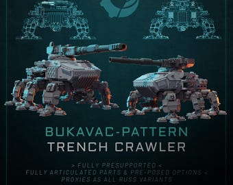 Geulcrawler met Bukavac-patroon - sci-fi/modern - modulair - gereed voor magneet