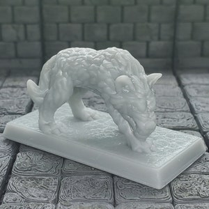 Lizards, bears, wolfs, and wild boar 28mm Dungeons and Dragons Pathfinder Resin 3d printed Wolf