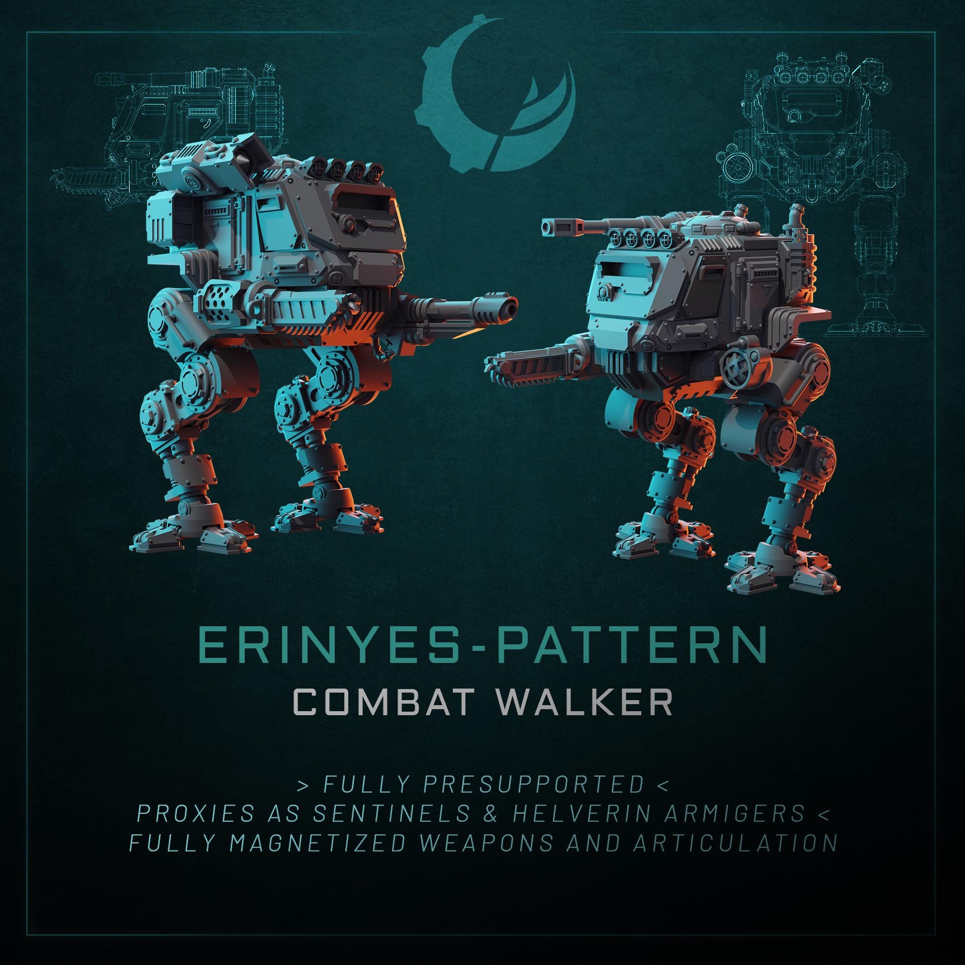 Sentinelle Walker Métal Rogue Trader Astra Militarum Impérial Guard